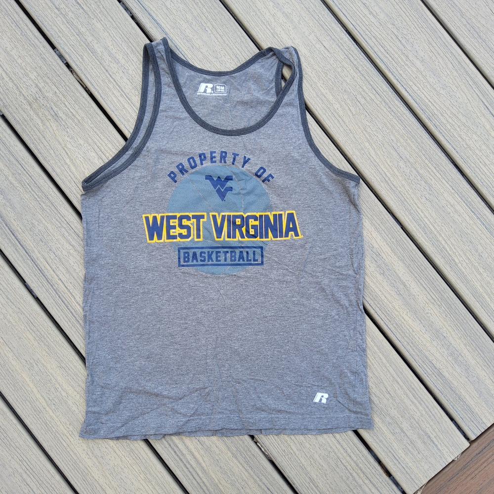 Russell Athletic Gray West Virginia Basketball Tank Top